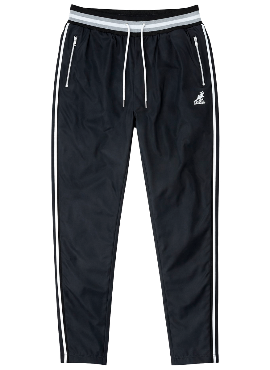 KANGOL NYLON TRACK PANTS BLACK - K92107
